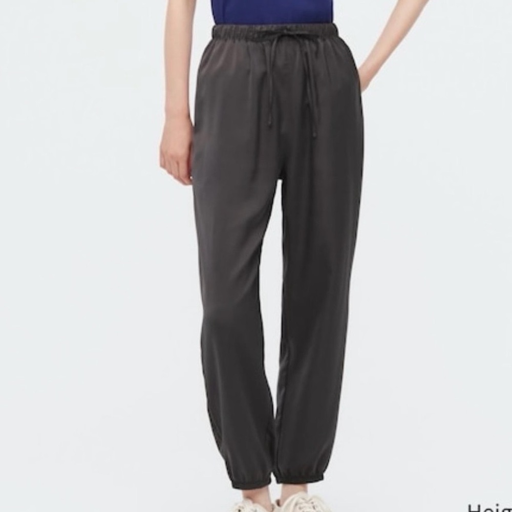 Uniqlo Satin Drape Drawstring Jogger Pants
